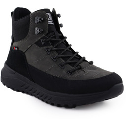 Skórzane trapery męskie wodoodporne szare Rieker U0174-42