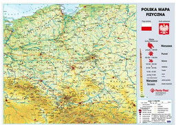 Podkładka na biurko z mapą Polski na tekturce