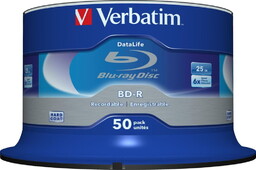 Płyty Verbatim Blu-Ray Bd-r 25GB DataLife 50-pak cake