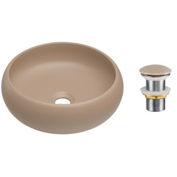 Umywalka nablatowa 36x12 cm okrągła z korkiem Click-Clack