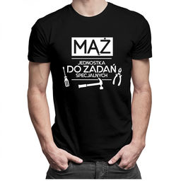 Mąż jednostka do zadań specjalnych - męska koszulka
