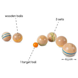 Boule, kule drewniane, gra zręcznościowa, BS Toys
