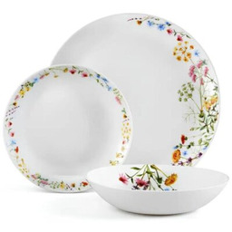 AMBITION Serwis obiadowy szklany Bloom 6 osób (18