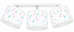 Lampa sufitowa wisząca Flamingi 3 żyrandol dla dziecka