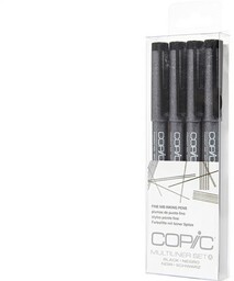 Copic Multiliner Zestaw 4 Grubości Czerń
