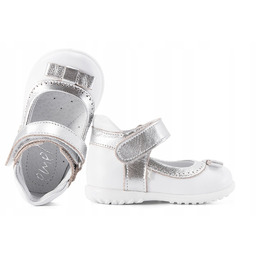 Emel E2094D Balerinki Dziecięce Roczki Biały 22