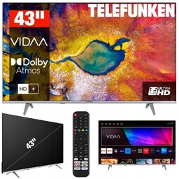 Telewizor Smart TV LED 43'' TELEFUNKEN D43U875M8CW DVBT2