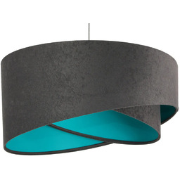 Lumes Grafitowo-turkusowa designerska lampa wisząca - 4X EX991