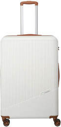 Walizka duża Travelite Bali - white / cognac