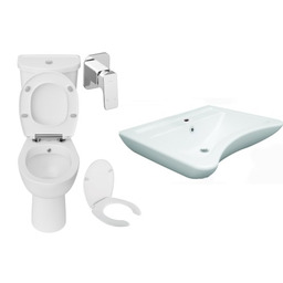 ZESTAW 4w1 dla niepełnosprawnych : Kompakt WC 363x455x670