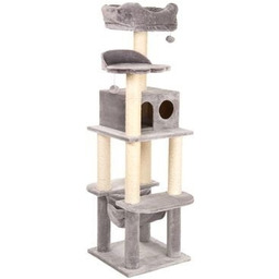 La Digue III Drapak dla Kota Jasnoszary 49x49x163cm