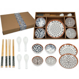 Komplet orientalny do sushi 4 osoby talerze miski