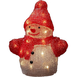 Konstsmide 6226-103 akrylowa figurka bałwanek ciepła biel LED