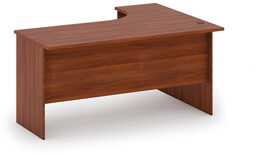 Biurko ergonomiczne MIRELLI, lewe, orzech
