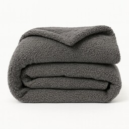 Gruby koc z Bouclé dla psa - grafitowy