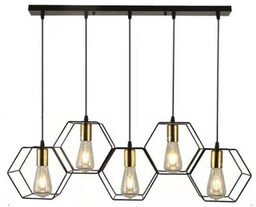 Wisząca lampa na listwie Honey ABIGALI-LWH-5XE27 plaster miodu