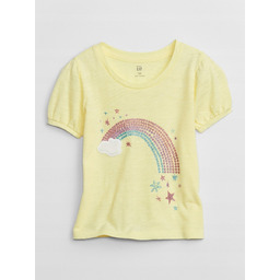 T-SHIRT DZIECIĘCY DZIEWCZĘCY Z KRÓTKIM RĘKAWEM GAP BABY