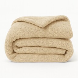 Gruby koc z Bouclé dla psa - beżowy