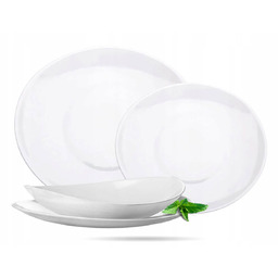 Serwis obiadowy dla 6 os 18 elementów biały