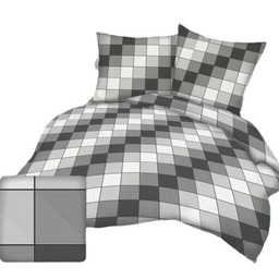 Karo Pościel z kory 140x200 kostka kratka geometria