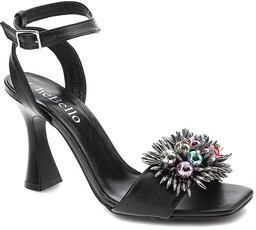 Chebello Czarne Sandały Eleganckie Skórzane Buty