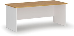 Biurko PRIMO WHITE, 180x80 cm, biały/buk