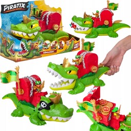 Piratix Crazy Jungle Krokodyl King Croc Figurka+skarb+akcesorium
