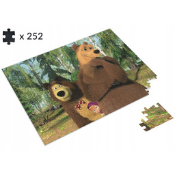 PUZZLE MASZA I NIEDŹWIEDŹ BAJKA +IMIĘ 252 EL.