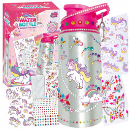 Zestaw Kreatywny Wyklejanka Malowanka Diamentowa Butelka Bidon Mozaika