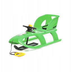 Sanki z oparciem, kierownica, płoza, klakson pas bezpieczeństwa