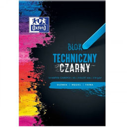 Blok techniczny A4/210g czarny 10 kartek OXFORD /400093231/