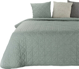 Narzuta pikowana z tkaniny imitującej len NJB-02