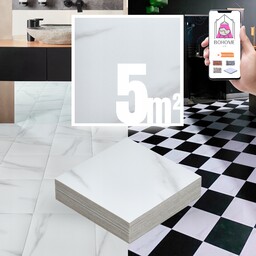 Płytki Samoprzylepne Winylowe Marmur Białe 5 m² Kamień