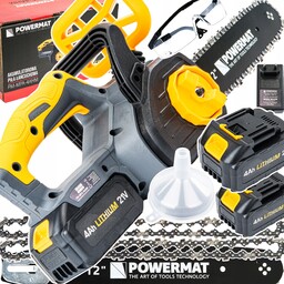 Piła Łańcuchowa Akumulatorowa Gałęziówka Mini Pilarka 2x Aku