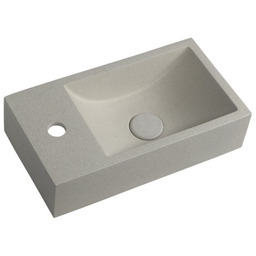 Umywalka betonowa wisząca 40x22 cm Biały piaskowiec +