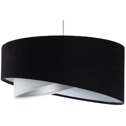 Lumes Czarna welurowa lampa wisząca do salonu R0-G11