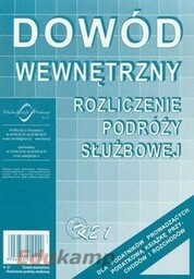 Druk Dowód Wewnętrzny Rozliczenie Podróży Służbowej MICHALCZYK