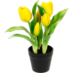 Flair Flower Sztuczne tulipany w doniczce, prawdziwe