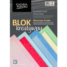 Blok kreatywny Błyszczące Kropki A4 - 15 arkuszy(12