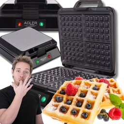 Duża Gofrownica 1300W duża Chrupiące gofry Nieprzywierająca