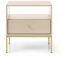 Szafka nocna Mono beżowa (MS54), do sypialni,