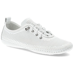 Artiker Białe Półbuty Stylowe Płaskie Obuwie Damskie