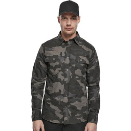 Brandit Męska koszula Slim Shirt Darkcamo M