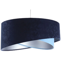 Lumes Granatowo-srebrna asymetryczna lampa wisząca - 4S EX994