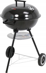 Grill Węglowy Ogrodowy Okrągły Z Pokrywą Popielnik Ruszt