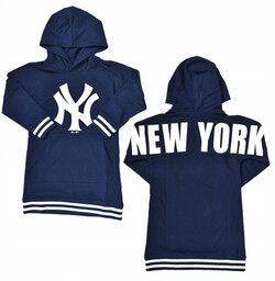 Długa bluza z kapturem New York Yankees Majestic