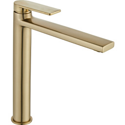 Rea Bateria Umywalkowa REA VERSO Złota Szczotkowana Wysoka