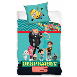 Pościel Bajkowa 160x200 Bawełniana Minionki I Gru