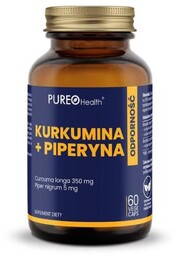 PUREO Health Kurkumina + piperyna, 60 kapsułek