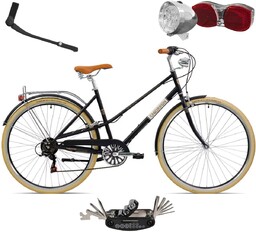 Rower Damski Miejski Koła 28'' SHIMANO Bagażnik Błotniki
